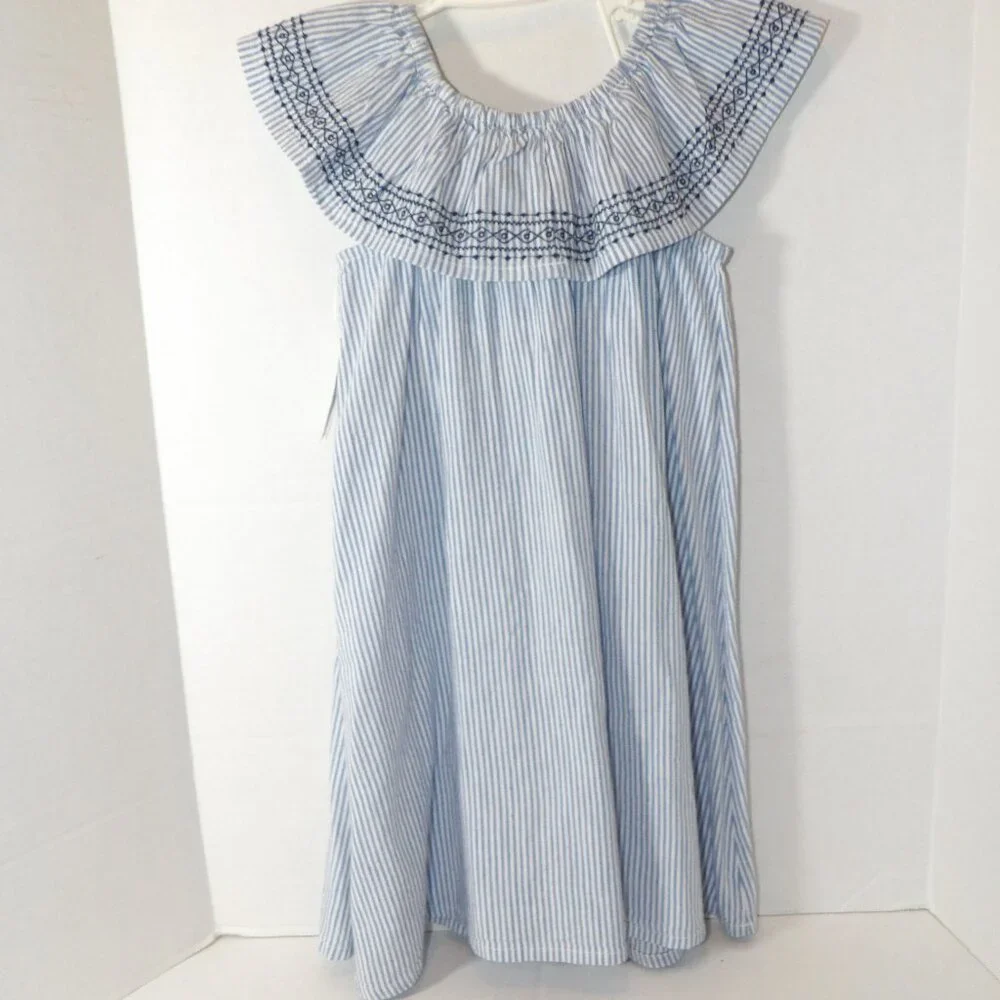 Old Navy Blue Striped Dress Girls Size 4T New with Tags